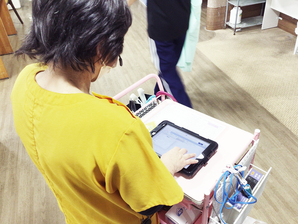 3.記録はタブレットで☆